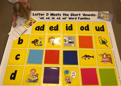 Ricardo's English Word Grid™ Mat - home or classroom learning tool!